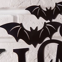 Glitzhome® Black Metal Happy Halloween Wall Sign