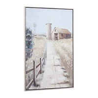 Brown Polystone Modern Farmhouse Framed Wall Art, 48" x 32" x 2"