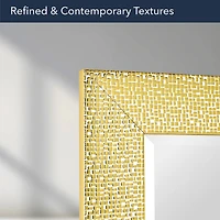 Head West White & Gold Framed Bevel Vanity Accent Mirror - 33" x 27"