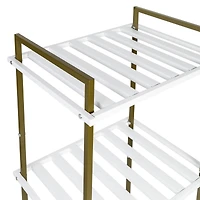 6 Pack: Honey Can Do Olive & White 3-Tier Tubular Metal Shelf