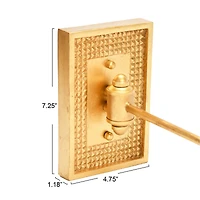 Hello Honey® 18" Gold Metal & Glass Wall Sconce