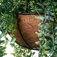 21" Fern Leaves Hanging Basket