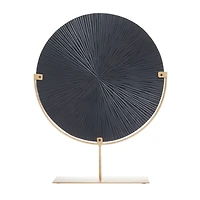 CosmoLiving by Cosmopolitan Black Iron Contemporary Sculpture, 23" x 18" x 4"