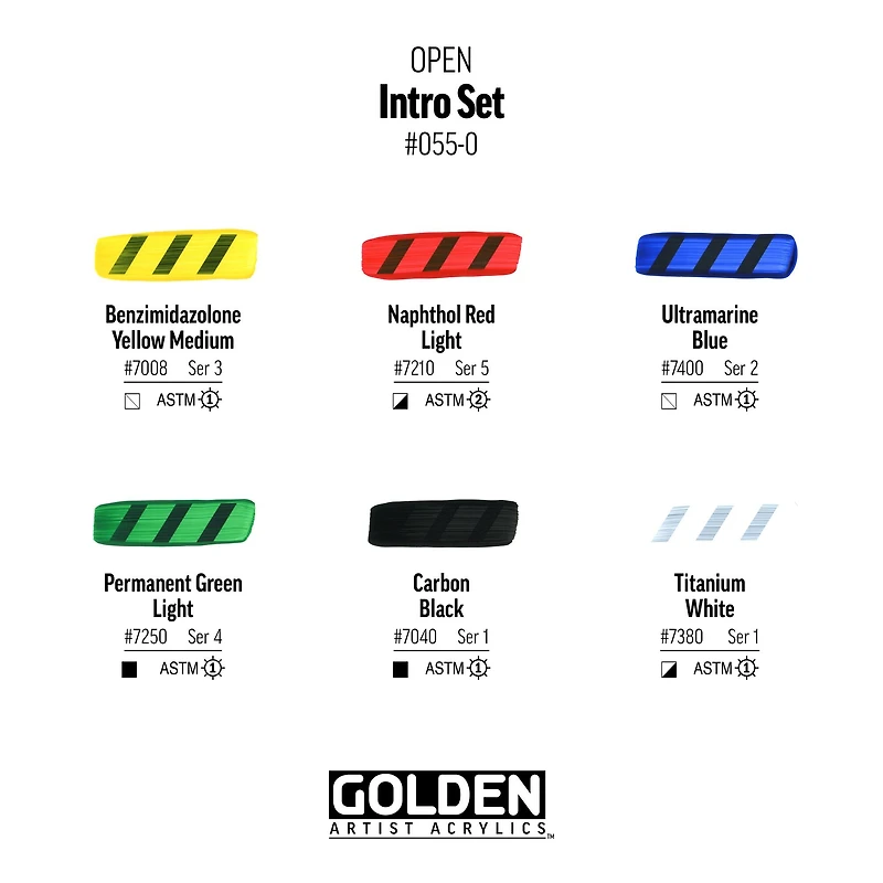 Golden® OPEN Slow-Drying Acrylics Intro Set