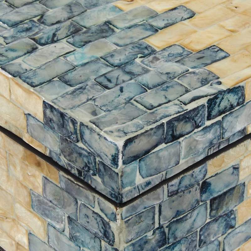 Tan & Blue Wood Coastal Box Set