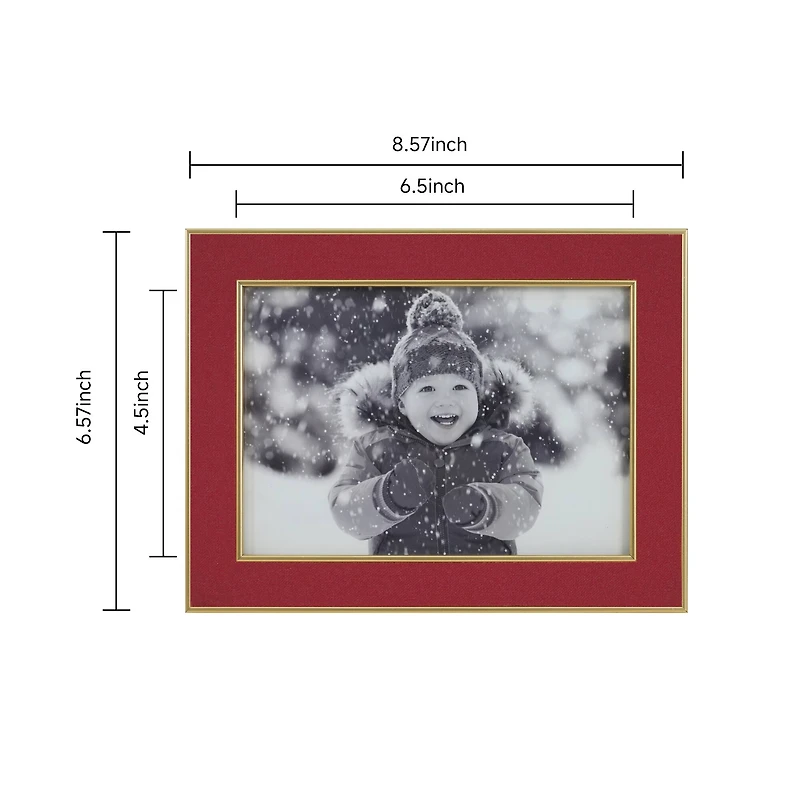 5" x 7" Red & Gold Fabric Plastic Frame by Studio Décor®