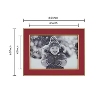 5" x 7" Red & Gold Fabric Plastic Frame by Studio Décor®