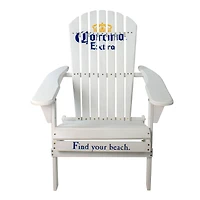 36" White Corona Classic Folding Wooden Adirondack Chair