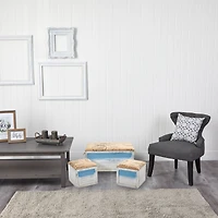 Ocean Breeze Storage Boxes, Bench and Seating Set