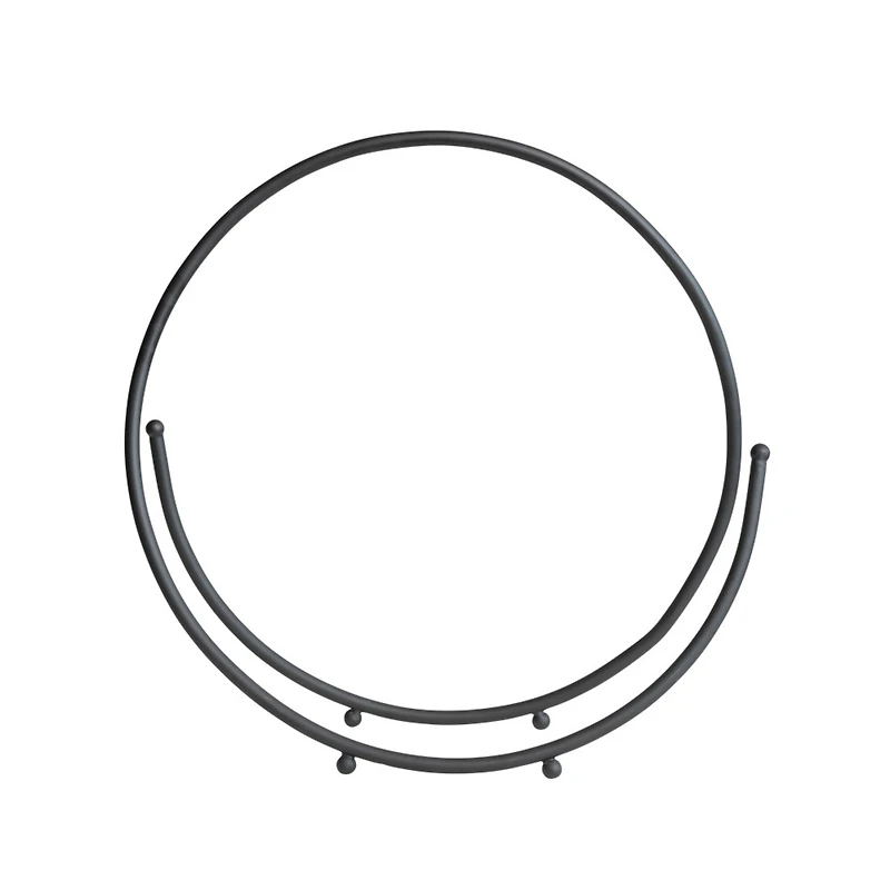 Hello Honey® Black Modern Round Metal Log Holder