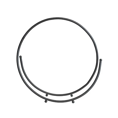 Hello Honey® Black Modern Round Metal Log Holder