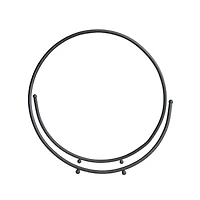 Hello Honey® Black Modern Round Metal Log Holder