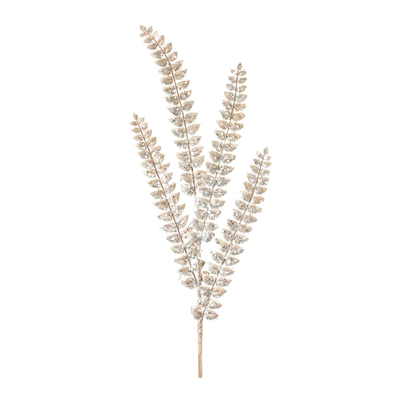 Champagne Gold Glittered Fern Spray, 24ct.