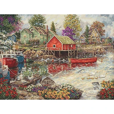 LetiStitch Quiet Cove Counted Cross Stitch Kit