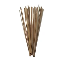 3.5ft. Natural Light Brown Dried Plant Foliage with Slender Stems