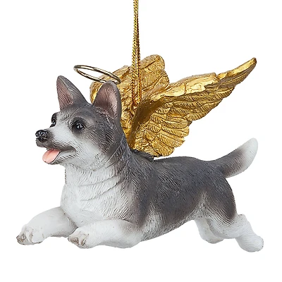 Design Toscano Honor the Pooch Siberian Husky Angel Ornament