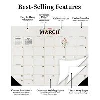 TF Publishing Large 2025 Floral Monthly Blotter Desk Pad Calendar