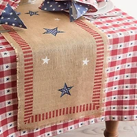 DII® 108" 4th of July Jute Table Runner