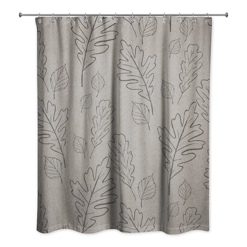 Large Leaves Shower Curtain