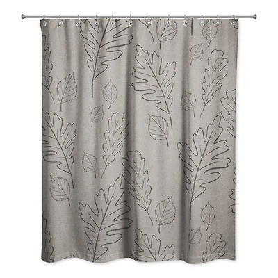 Large Leaves Shower Curtain