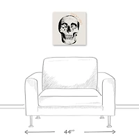 Spooky Vibes Skull 16" x 16" Canvas Wall Art