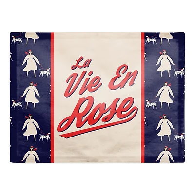 La Vie En Rose 18" x 14" Cotton Twill Placemat