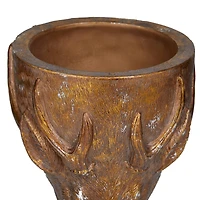 Bronze Polystone Traditional Planter, 14" x 10" x 10"