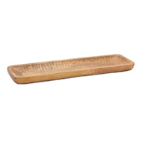 Natural Mango Wood Dough Bowl Tray Set