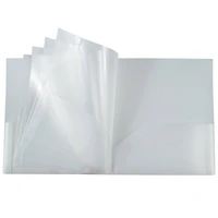 JAM Paper Clear Heavy Duty Plastic 10-Pocket Folder, 3ct.
