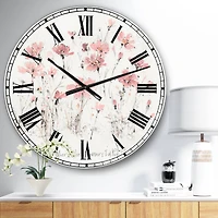 Designart Wildflowers III Traditional Wall Clock