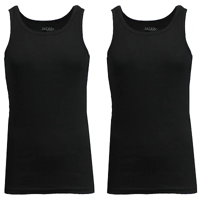 Galaxy By Harvic Famous Heavyweight Men’s Ribbed Tank Top 2 Pack