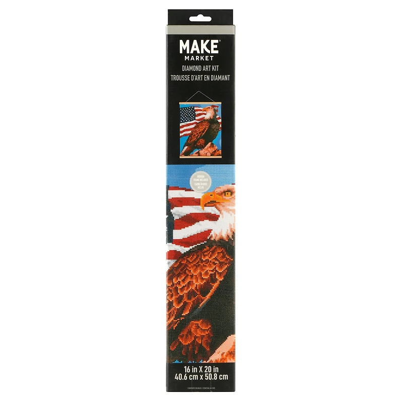 Bald Eagle Diamond Art Kit with Frame by Make Market®