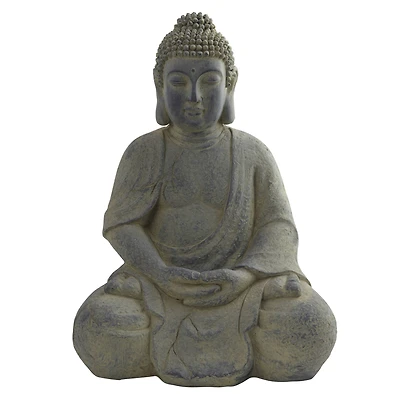 19.75" Gray Buddha Statue