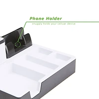 Mind Reader Black USB Port Charging Desk Organizer