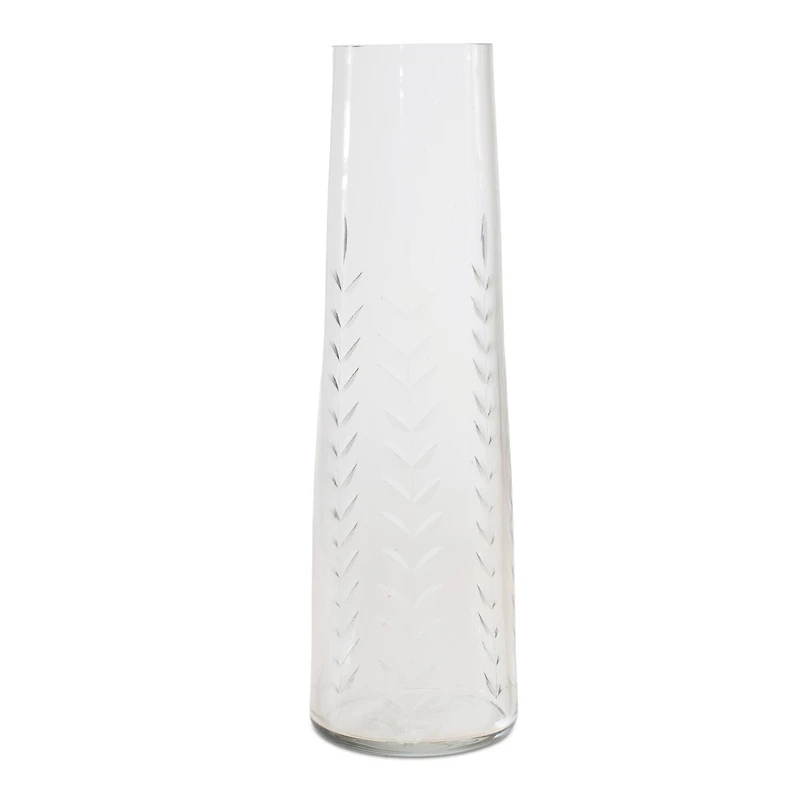 Etched Soda Lime Glass Vase