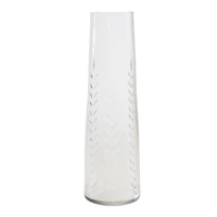 Etched Soda Lime Glass Vase