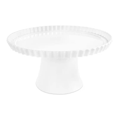 6 Pack: 10" White Melamine Cake Stand by Makery®