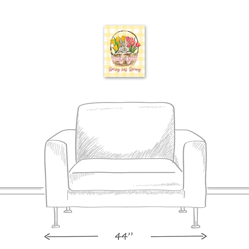 Spring has Sprung Basket Canvas Wall Art