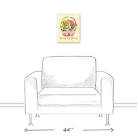 Spring has Sprung Basket Canvas Wall Art