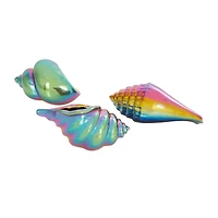 Rainbow Ceramic Shell Sculpture Set