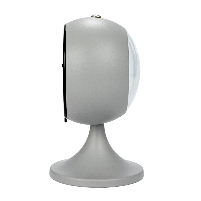 Hello Honey® 5" White Round Metal Table Clock with Alarm