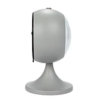 Hello Honey® 5" White Round Metal Table Clock with Alarm