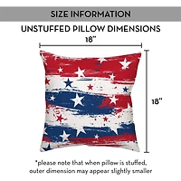 18" Distressed Stars & Stripes Indoor Outdoor Pillow