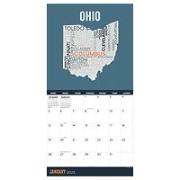 TF Publishing 2025 Home: Ohio Wall Calendar