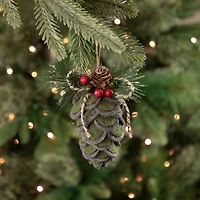 6" Pinecone Fabric Christmas Ornament