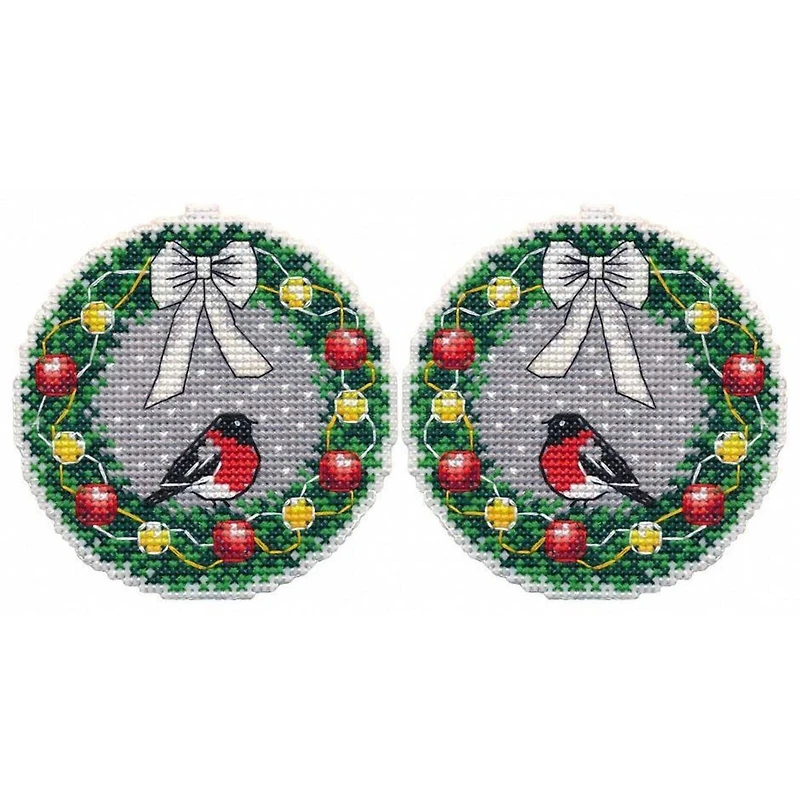 Oven Christmas Tree Toy The Wreath Cross Stitch Kit