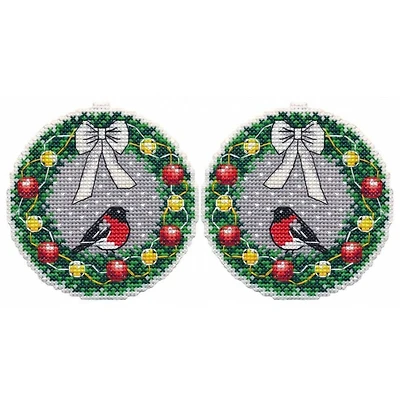Oven Christmas Tree Toy The Wreath Cross Stitch Kit