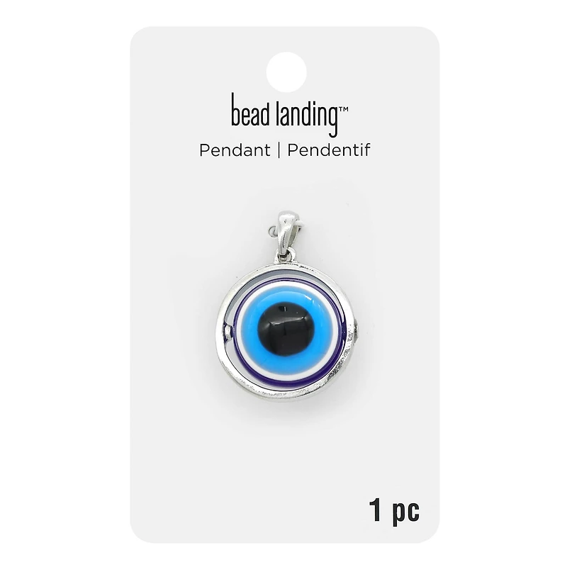 Blue Evil Eye Spinner Pendant by Bead Landing™