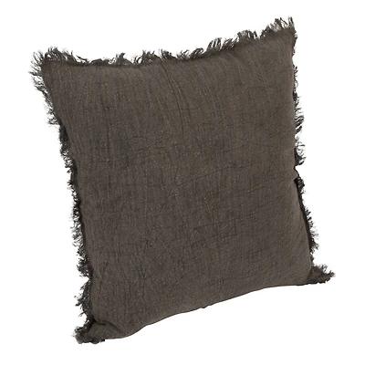 Hello Honey® Stonewashed Linen Pillow with Fringe