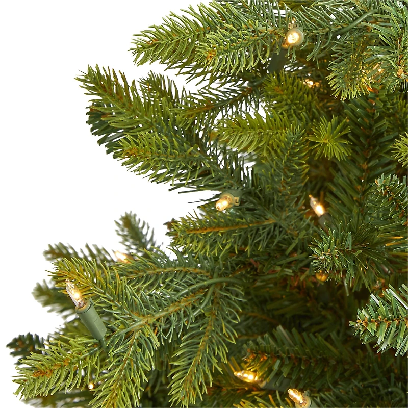 4ft. Pre-Lit North Carolina Fir Artificial Christmas Tree, Clear LED Lights